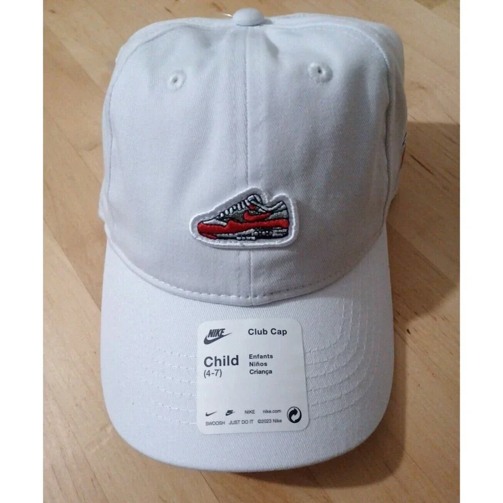 Kids' Nike Club Unstructured Air Max 1 Velkro Strapback Hat